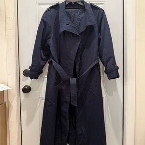 Navy Blue Trench Coat